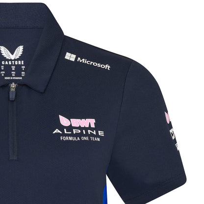 Alpine Women's Stretch Snap Polo Shirt Navy 2025-RP Teamwear