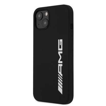 AMG iPhone 13 Hard Case - Silicone with Large White Logo - Black