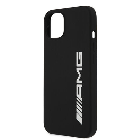 AMG iPhone 13 Hard Case - Silicone with Large White Logo - Black