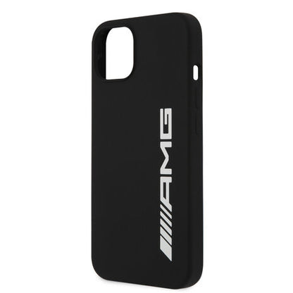 AMG iPhone 13 Hard Case - Silicone with Large White Logo - Black