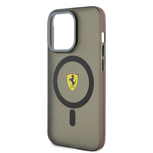Ferrari iPhone 15 Pro Max MagSafe Hard Case - Contrast Bumper - Black