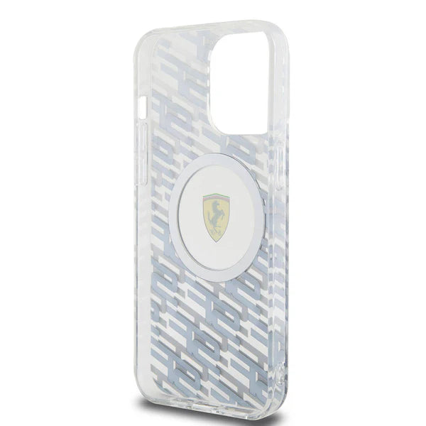 Ferrari iPhone 15 Pro Max MagSafe Hard Case - Multi SF Design - Grey