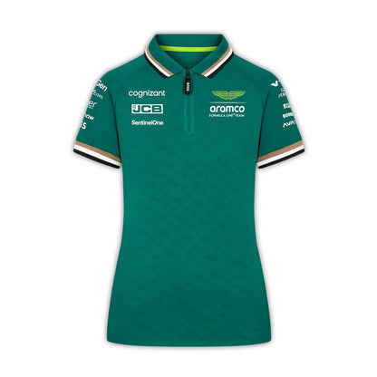 Aston Martin F1 Women's Team Polo Green 2024-RP Teamwear