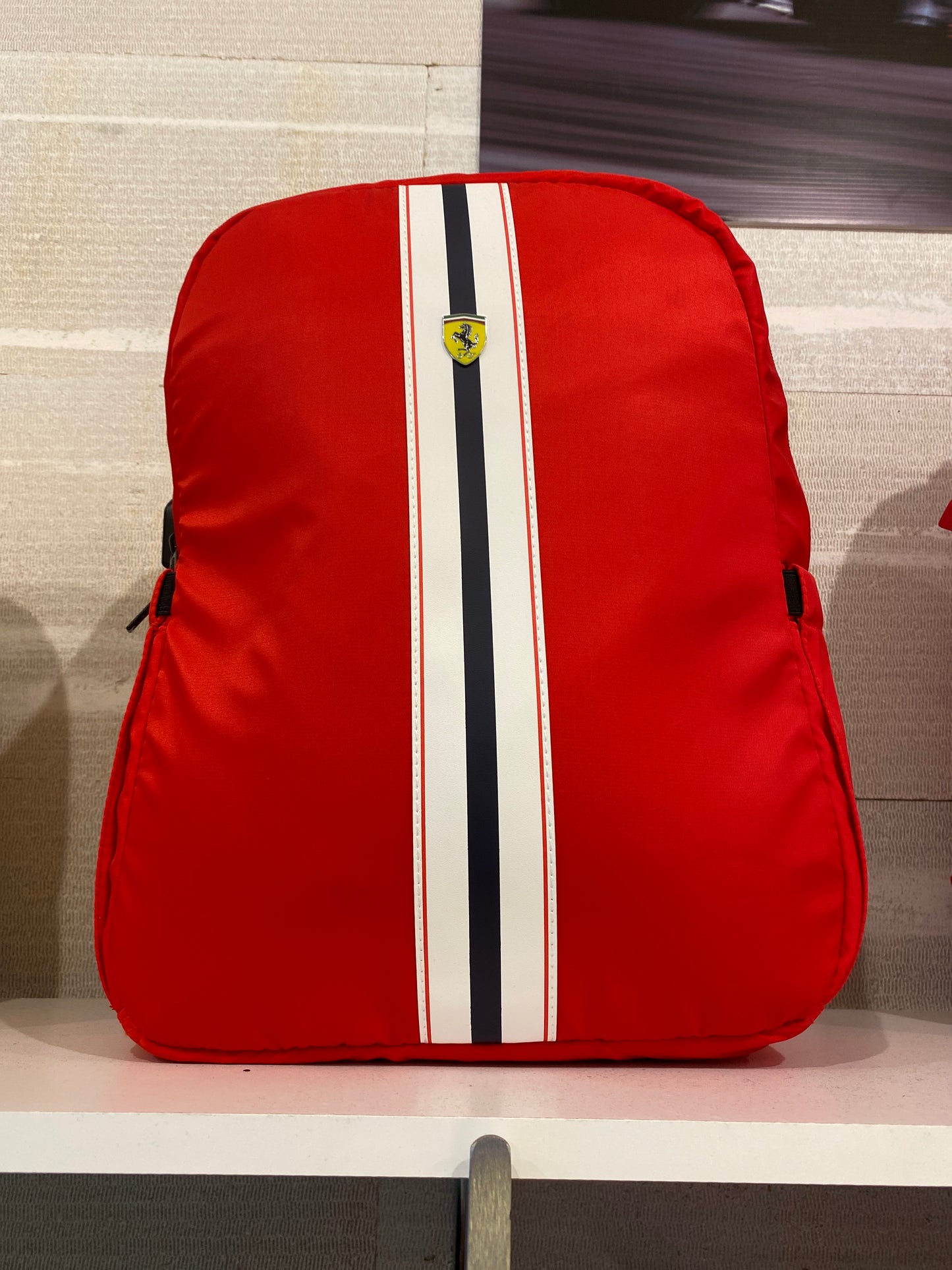 Scuderia Ferrari USB CGM Red White Stripe Backpack