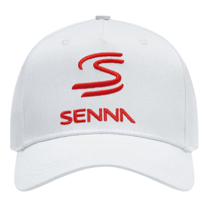 Ayrton Senna Logo Cap Bright White 2024-Fanwear