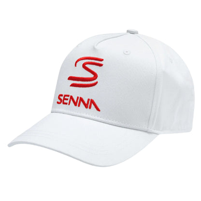 Ayrton Senna Logo Cap Bright White 2024-Fanwear