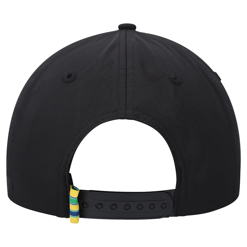 Ayrton Senna Debossed Curved Peak Cap Black - Fanwear