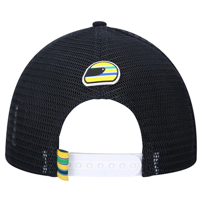 Ayrton Senna Helmet Badge Trucker Cap White - Fanwear