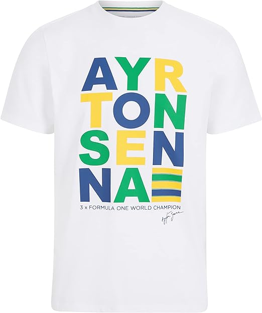 Ayrton Senna Men's Stripe Graphic T-Shirt-Fanwear