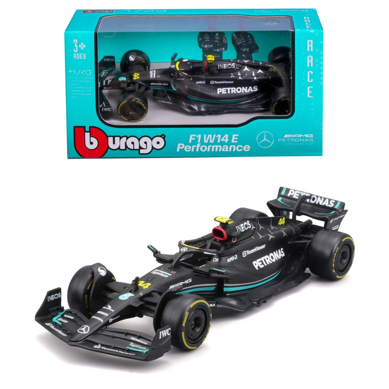 1:43 Scale Model | Mercedes W14 Rusell Without Driver Car