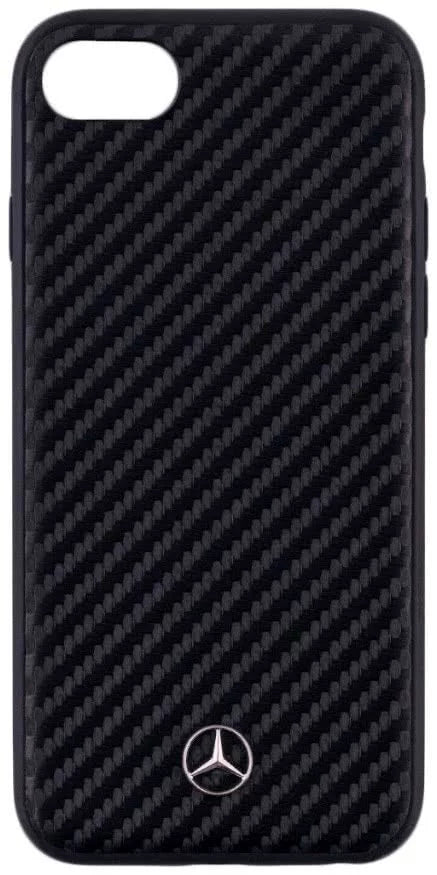 Mercedes iPhone 8 Plus Hard Case - Dynamic Line Real Carbon Fiber - Black