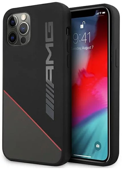 AMG iPhone 12 / iPhone 12 Pro Silicone Case - Black Two-Tone Design