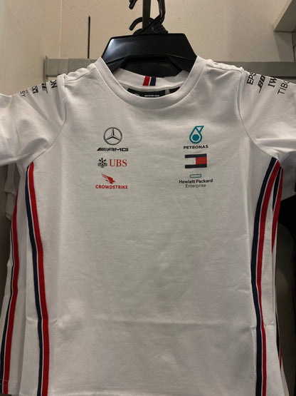 Mercedes-AMG Petronas Motorsport Kids Driver T-Shirt 2020 White - Rp Teamwear