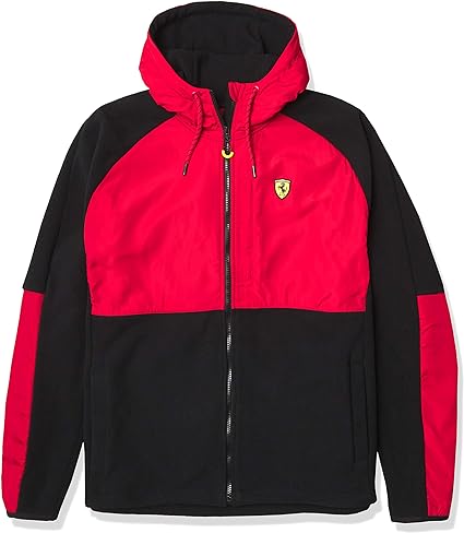 Scuderia Ferrari Mens Fleece Jacket Red Black 2021 - Fanwear