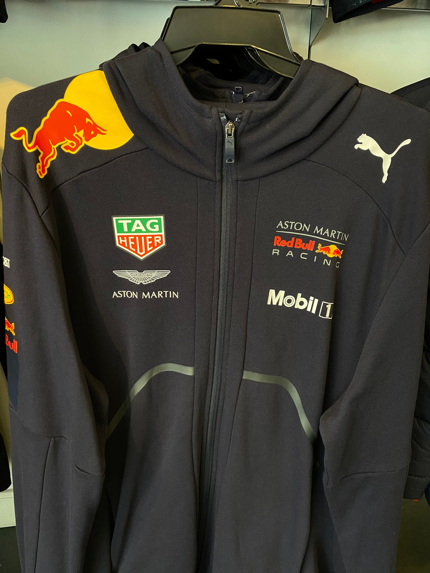 Red Bull Racing Mens Team Hooded Sweat Jacket 2018 - Rp Teamwear