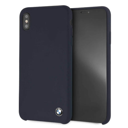 BMW iPhone XS Max Hard Case - Navy Silicone