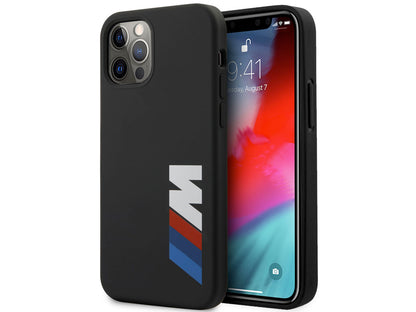 BMW iPhone 12 Pro Max Silicone Case - M Collection Printed Large Logo - Black