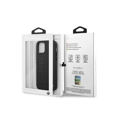 BMW iPhone 12 / 12 Pro Case - Raised Logo LM Signature - Black