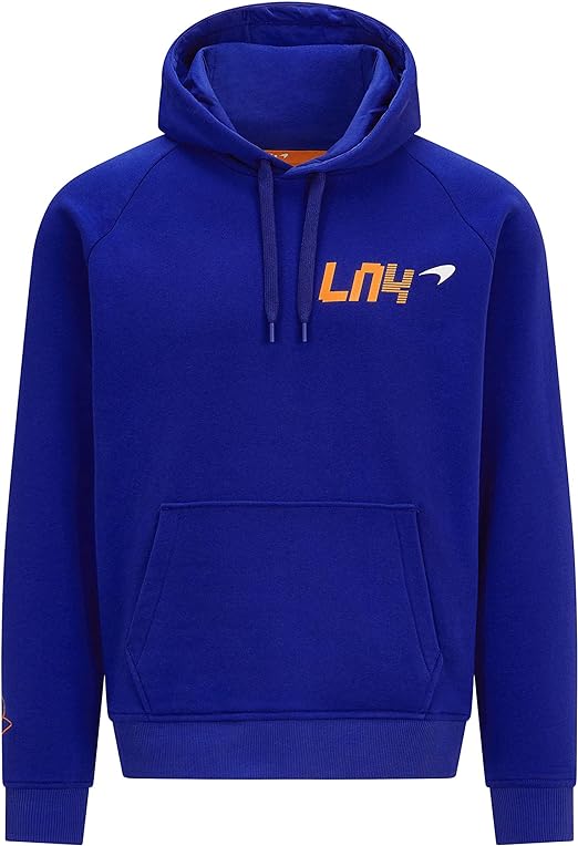 Mclaren Men's Lando Norris 4 Glitch Hoodie Blue 2022-Fanwear