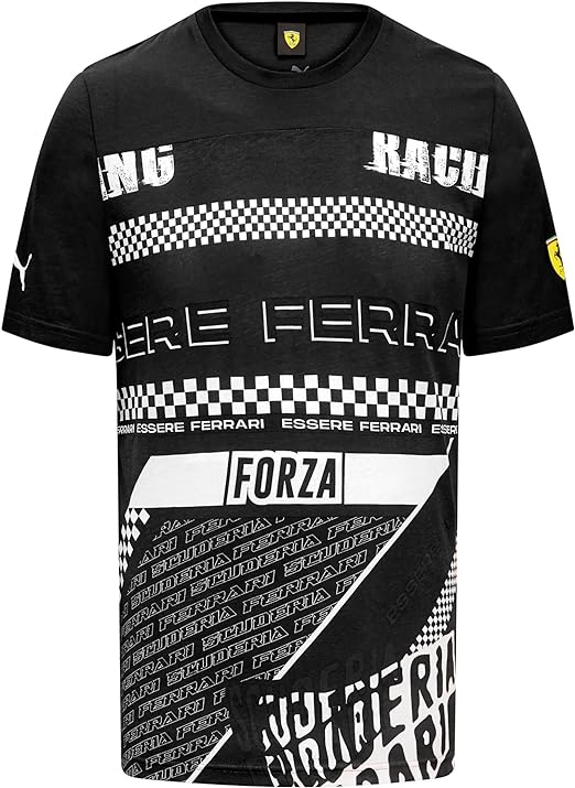Scuderia Ferrari Men's Graphic T-Shirt Black 2023-Fanwear