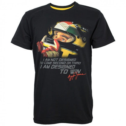 Ayrton Senna Deisgned To Win T-Shirt Black