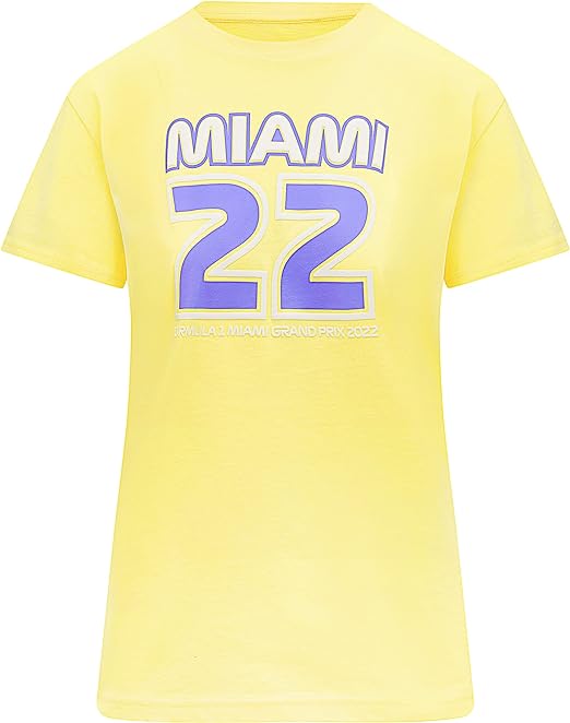 F1 Women's Pastel Miami T-Shirt Yellow-Fanwear