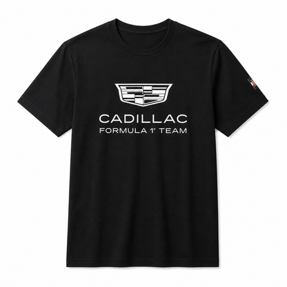 Cadillac F1 Team x Tommy Hilfiger Men's Shield T-Shirt Black Beauty 2026 - Fanwear