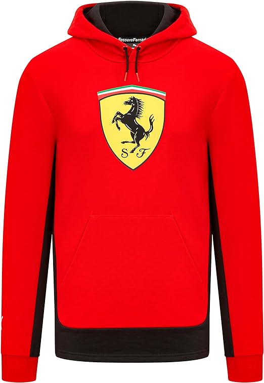 Scuderia Ferrari Men's Shield Hoodie Red 2023-Fanwear
