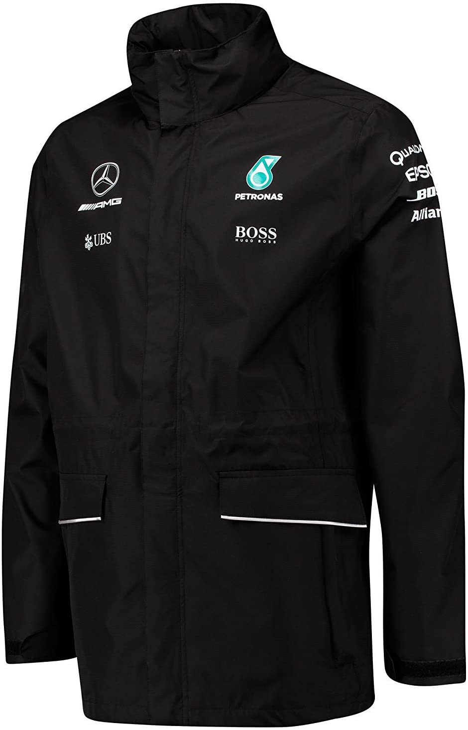 Mercedes-AMG Petronas Motorsport Mens Rain Jacket 2017 Black Sale - Rp Teamwear