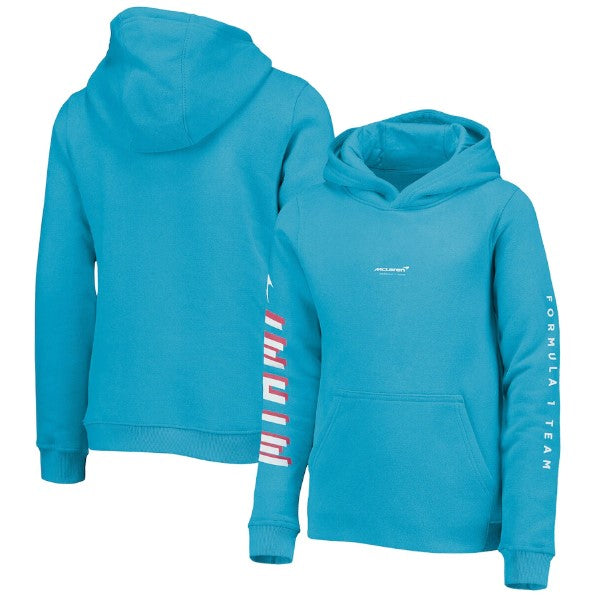 Mclaren Kids Miami Neon Logo Hoodie Vice Blue 2022-Fanwear