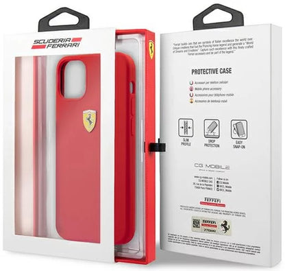 Ferrari iPhone 12 Pro Max Silicone Case - Red
