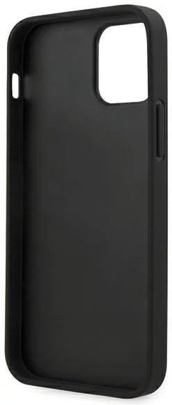 BMW iPhone 12 / 12 Pro Leather Case - Carbon Effect - Black