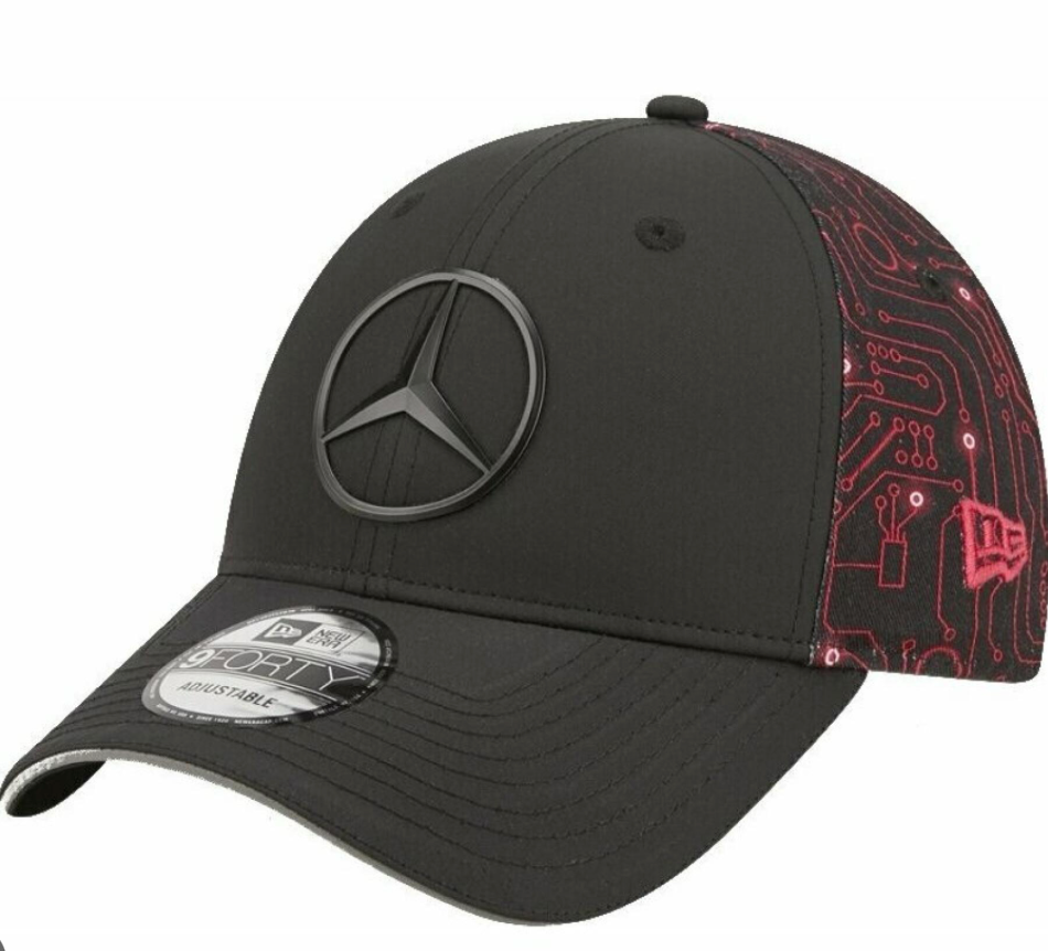 Mercedes Rep Print Cap Black 940 2022