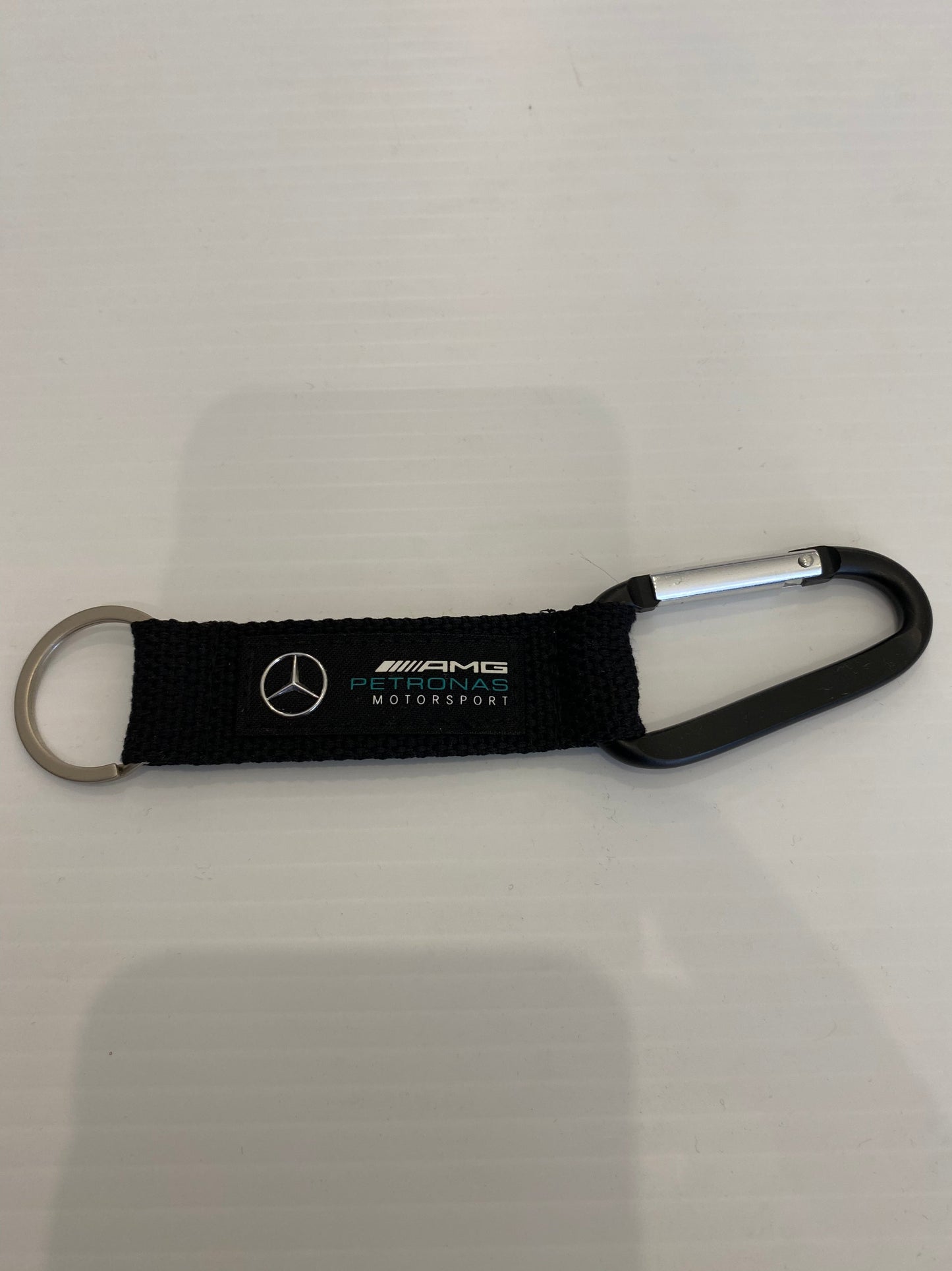 Mercedes-AMG Petronas Metal Carabiner Keyring Black - Fanwear