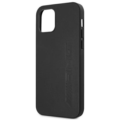 AMG iPhone 12 Pro Max Leather Case - Black with Hot-Stamped Logo