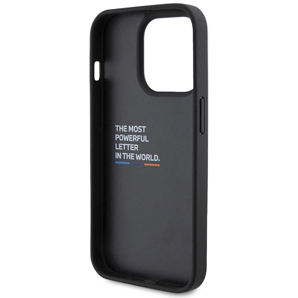 BMW M iPhone 15 Pro Hard Case - PU Carbon - Black