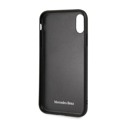 Mercedes iPhone XR Hard Case - Genuine Leather - Black