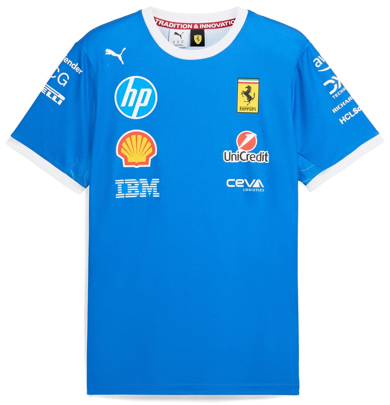 Scuderia Ferrari Team T-Shirt Special Edition Monza Blue 2025-RP Teamwear