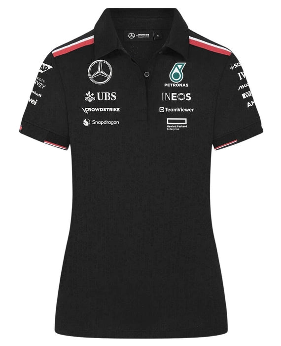 Mercedes-AMG Petronas Formula 1 Team Women's Team Polo Black 2024-RP Teamwear