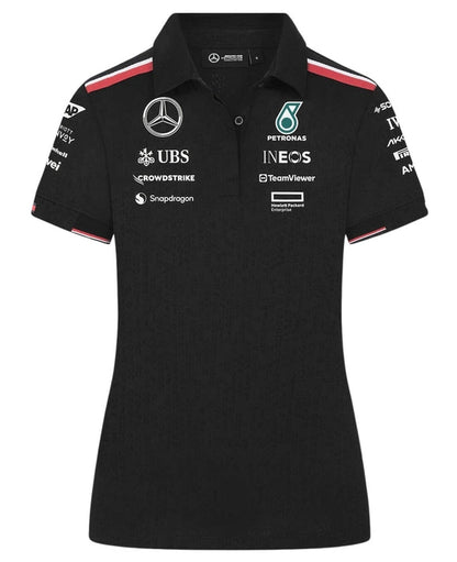 Mercedes-AMG Petronas Formula 1 Team Women's Team Polo Black 2024-RP Teamwear