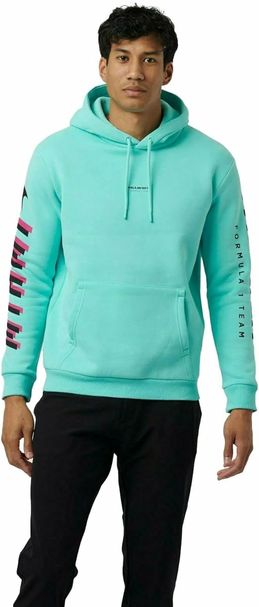 Mclaren Kids Miami Neon Logo Hoodie Aqua 2022-Fanwear