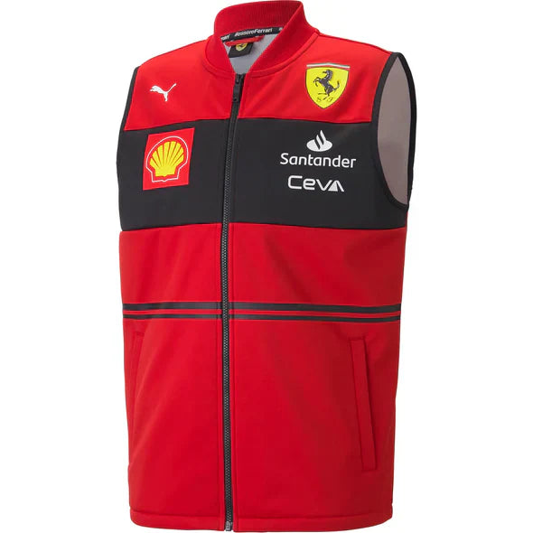 Scuderia Ferrari Men's Team Gilet Red 2022-RP Teamwear
