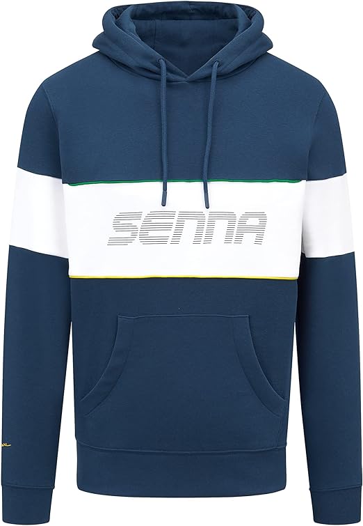 Ayrton Senna Race Hoodie Navy-Fanwear