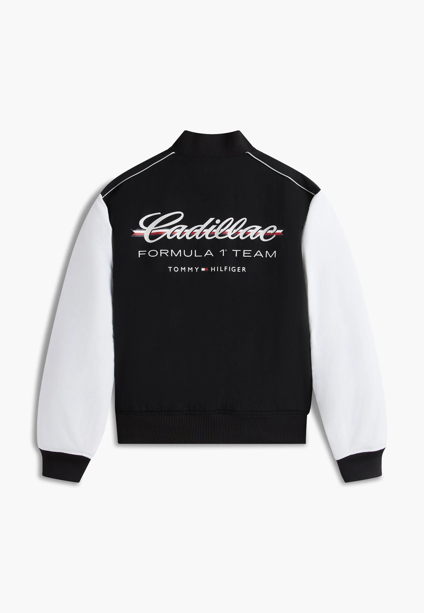 Cadillac F1 Team x Tommy Hilfiger Men's Scribd Varsity Jacket Black/White 2026 - Fanwear