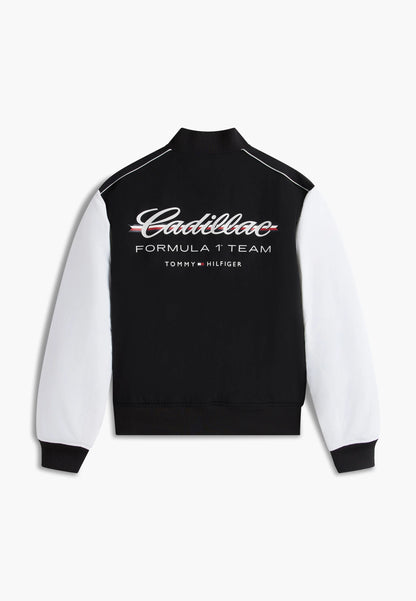 Cadillac F1 Team x Tommy Hilfiger Men's Scribd Varsity Jacket Black/White 2026 - Fanwear