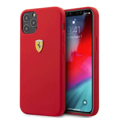 Ferrari iPhone 12 / 12 Pro Silicone Case - Red