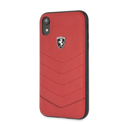 Ferrari iPhone XR Hard Case - Genuine Quilted Leather Heritage