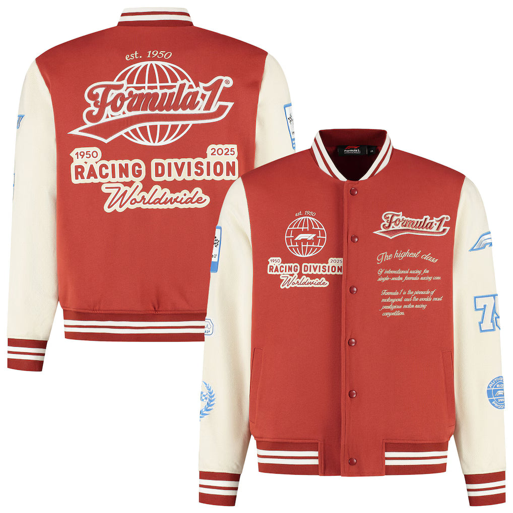 F1 Heritage Varisity Jacket Red 2025-Fanwear