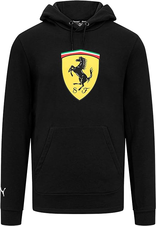 Scuderia Ferrari Men's Shield Hoodie Black 2023-Fanwear