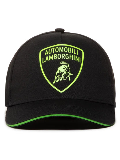 Lamborghini Men Cap 3D Fluo Shield Green Black
